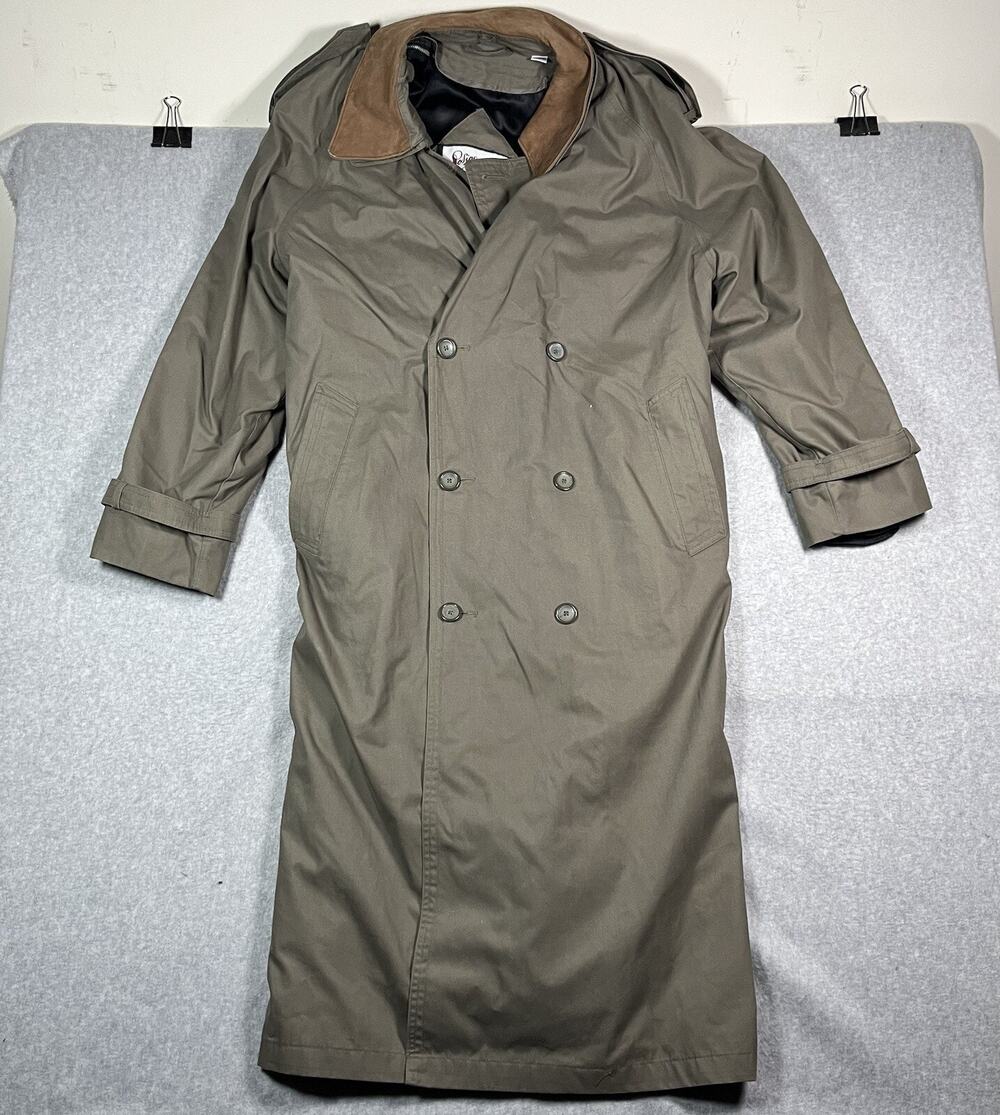 Salvatore Ferragamo Trench Coat Rain Coat Womens Sz 42 Long Tan Brown Italy Rare
